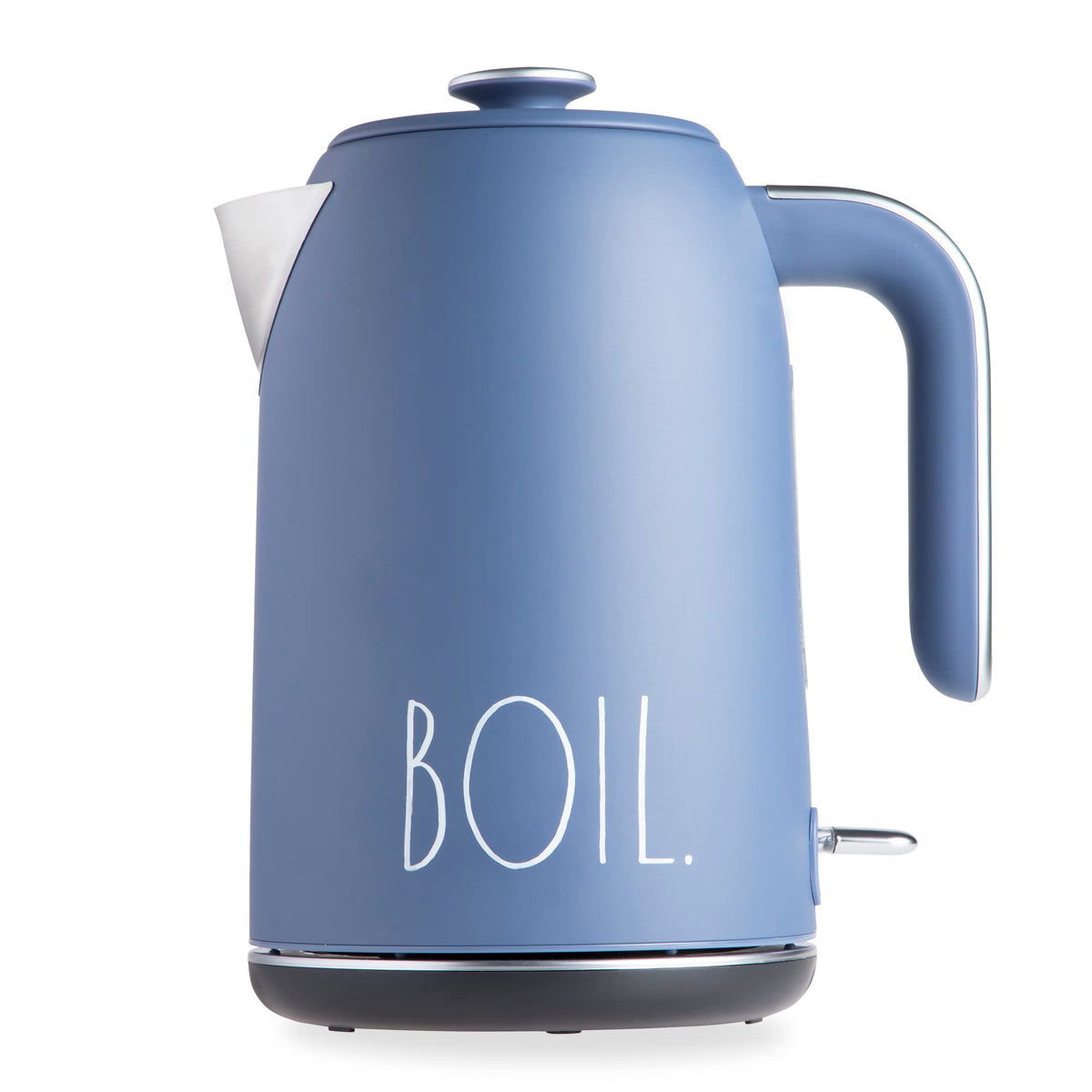 Rae Dunn Electric Hot Water Kettle - Stainless Steel Coffee Maker, Tea Kettle, Swivel Base, With Automatic Shut Off Boil-Dry Protection, Easy Pour, 1500 Watt Boiling Power, 1.7 Liters, Baby Blue