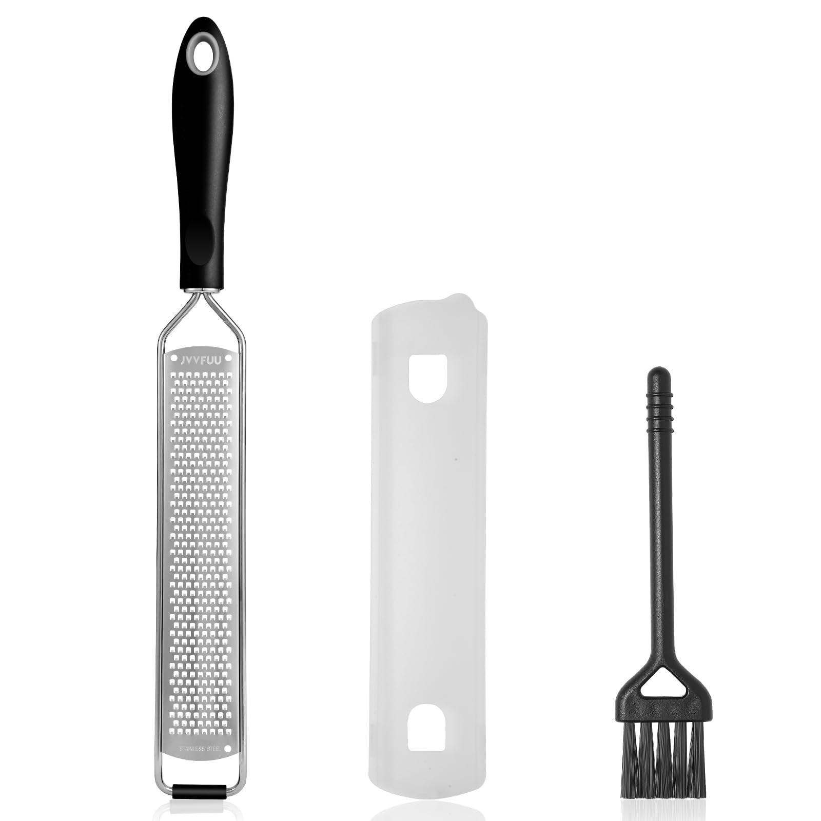 Lemon Zester and Cheese Grater with Protective Cover and Cleaning Brush