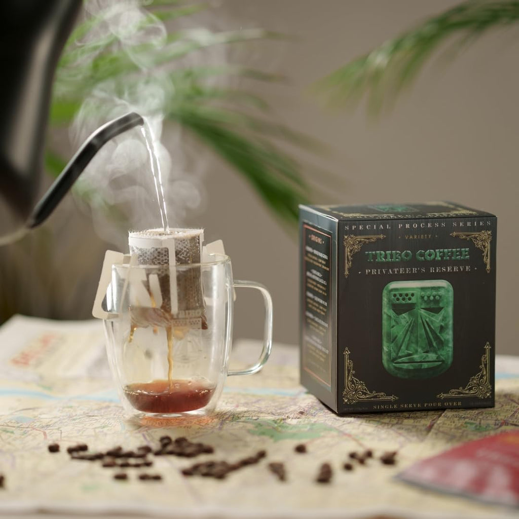 TRIBO Coffee Single-Serve Pour Over Packets, Assorted Privateer Reserve