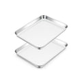 E-far 10.5” x8.3” Baking Sheet Set of 2, Stainless Steel Toaster Oven Tray
