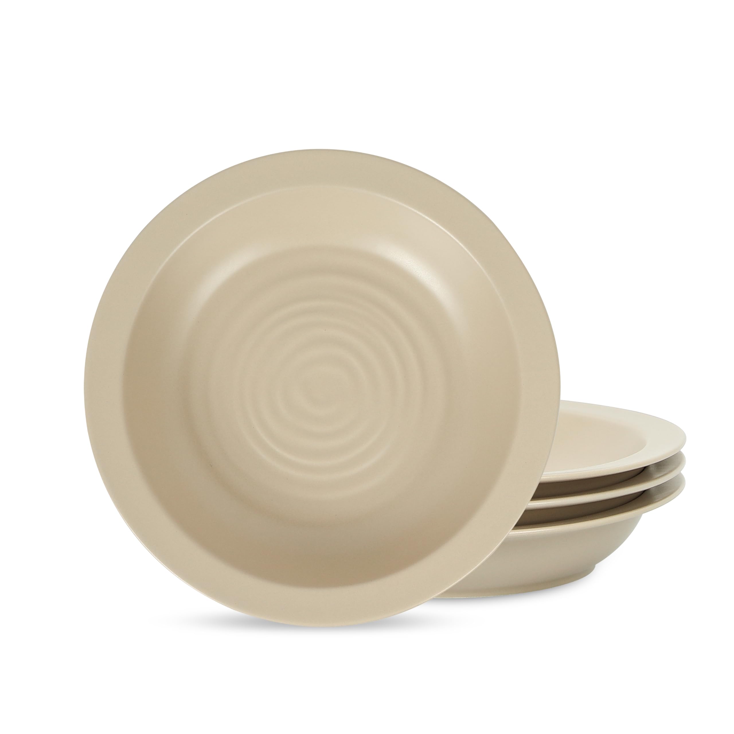 Stone Lain Orbit 4-Piece Pasta Bowl Set Stoneware, Beige