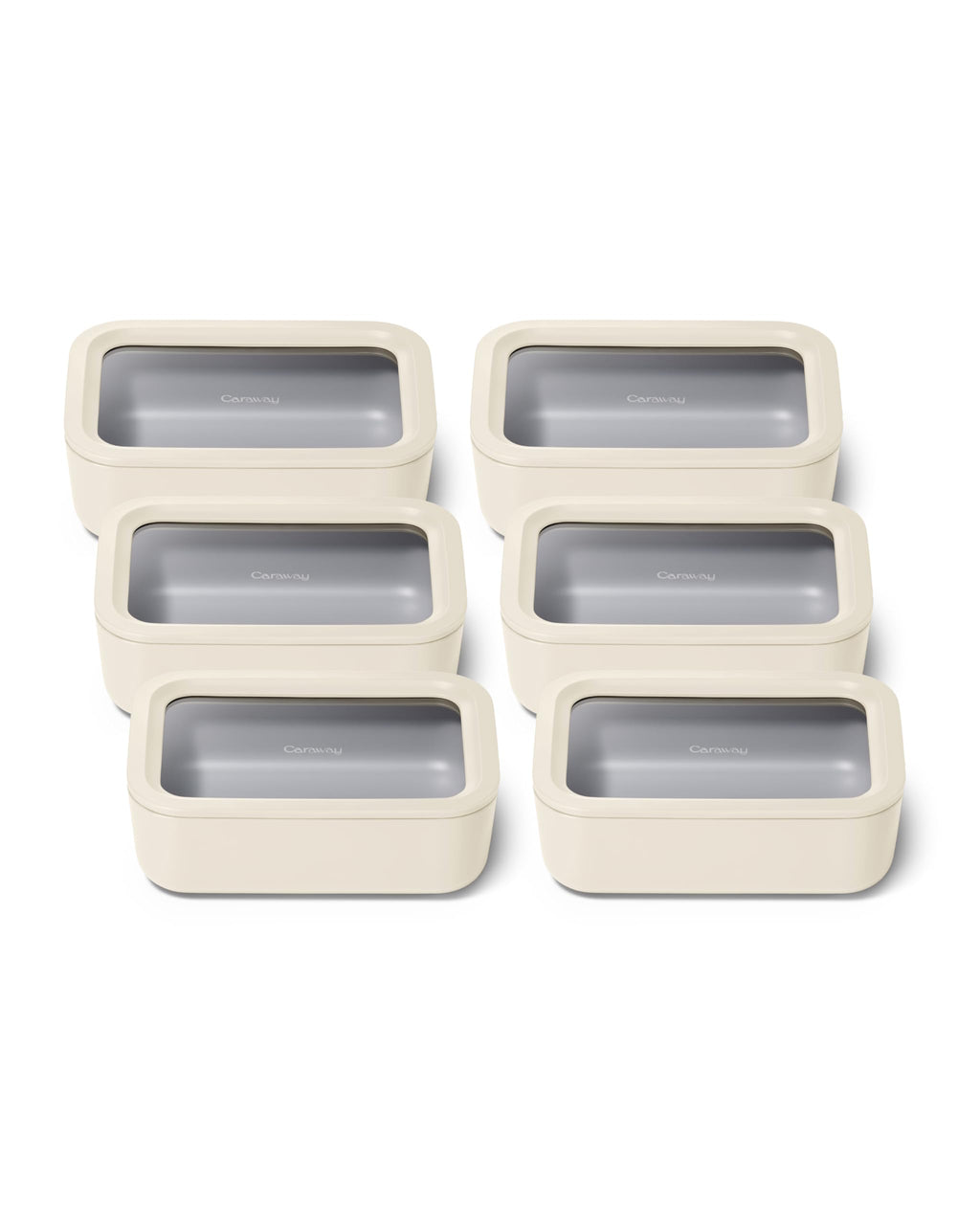 Caraway 6-Piece Glass Food Storage Set with Lids