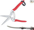 Gardeness 12PCS Pruning Shear Curved Pruning Snip with Stainless Steel Serrated Blade, Screw Micro Tip Gardening Scissor for, Harvesting Fruit Picking, Orange, citrus and Grape