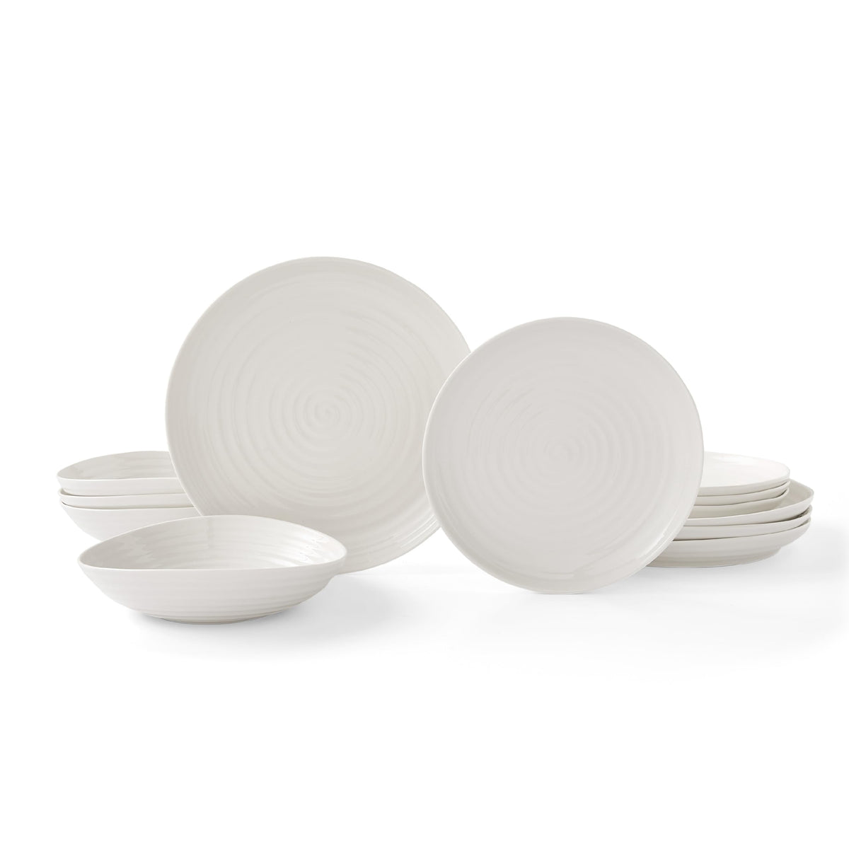 Portmeirion Sophie Conran White Coupe 12-Piece Dinnerware Set
