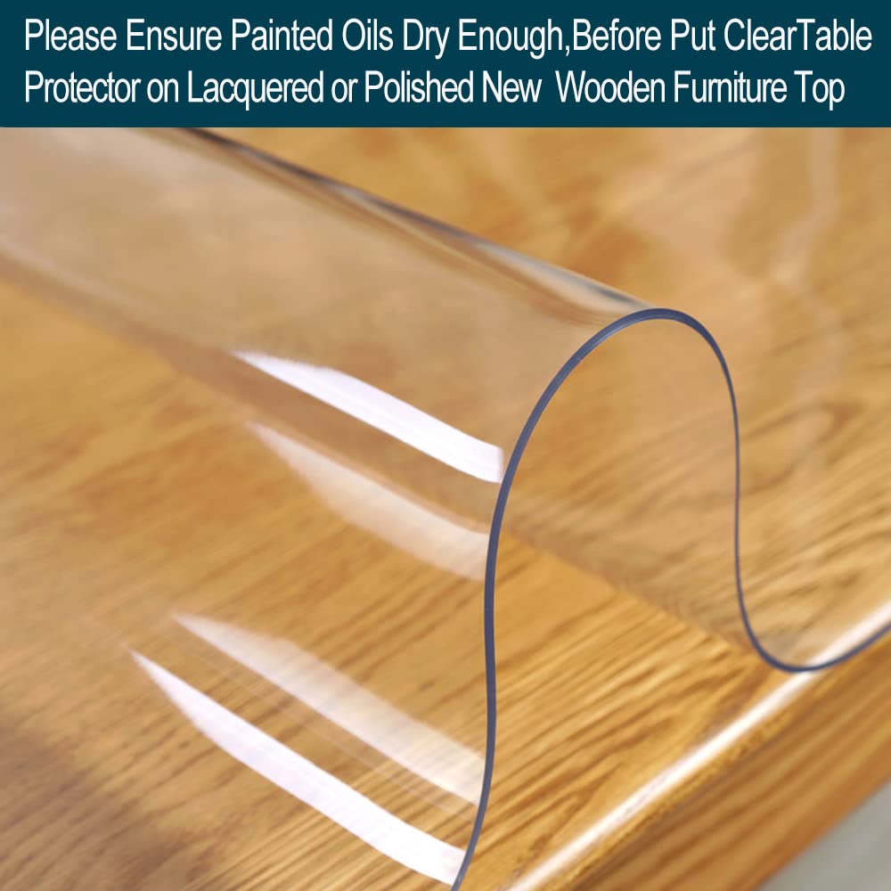 14x18 in Office Desk Blotter Mat Clear Plastic Table Protector Cover Pad PVC Transparent Topper Surface Proection Mat Pad Anti Scratch Table Mat Glass Dinner End Table Protector Waterproof Easy Clean