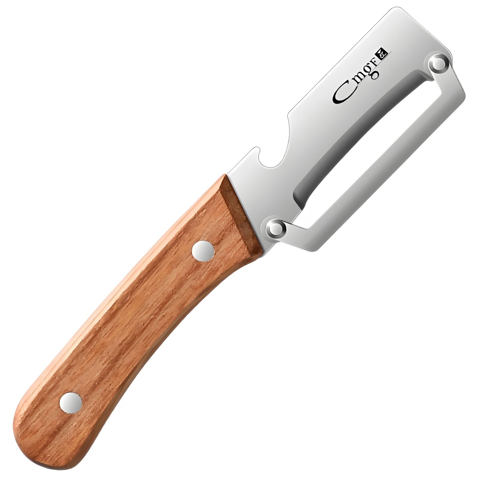 ANMIOU Vegetable Peeler Wooden Handle Sharp Stainless Steel Blade for Fruit