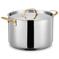BEZIA 12 QT Stainless Steel Stock Pot, Uncoated Large Soup Pot with Lid
