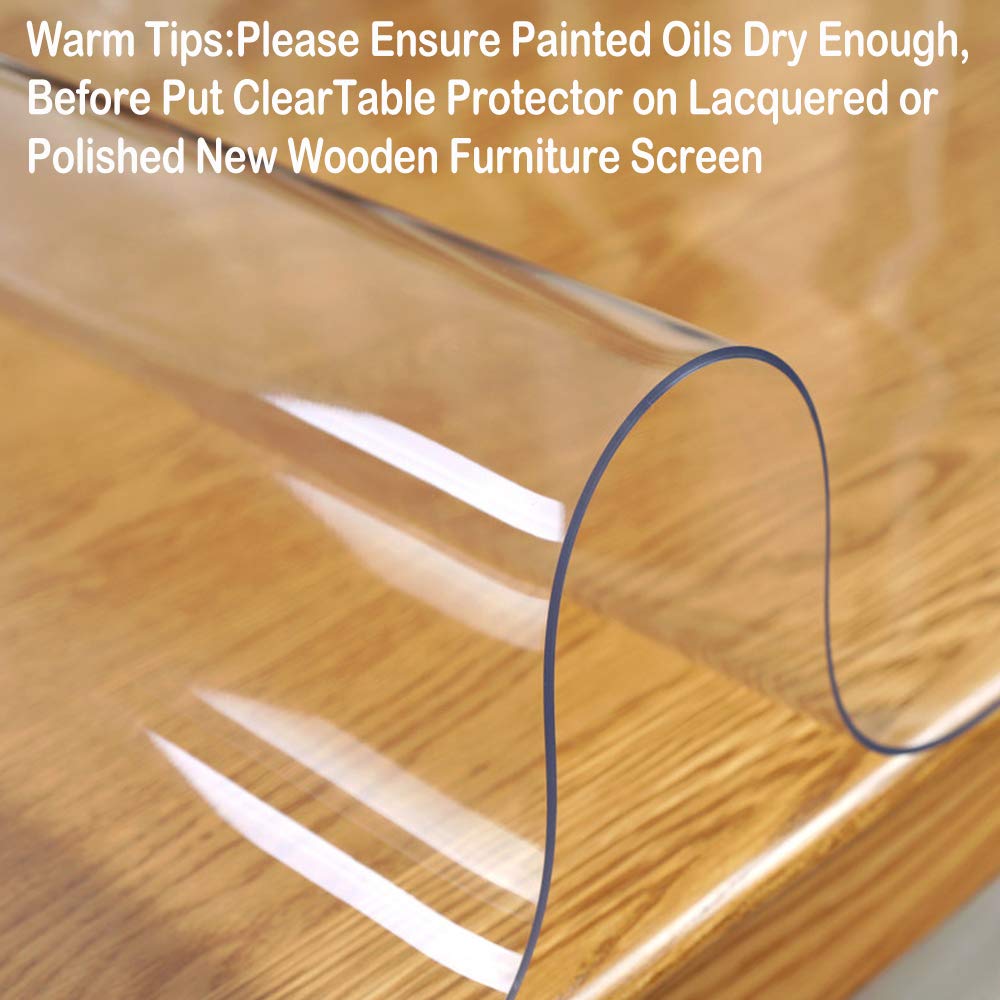 24x40 Office Desk Blotter Mat Clear Plastic Table Protector Cover Pad PVC Transparent Topper Surface Pro ection Mat Pad Anti Scratch Table Mat Glass Dinner End Table Protector Waterproof Easy Clean
