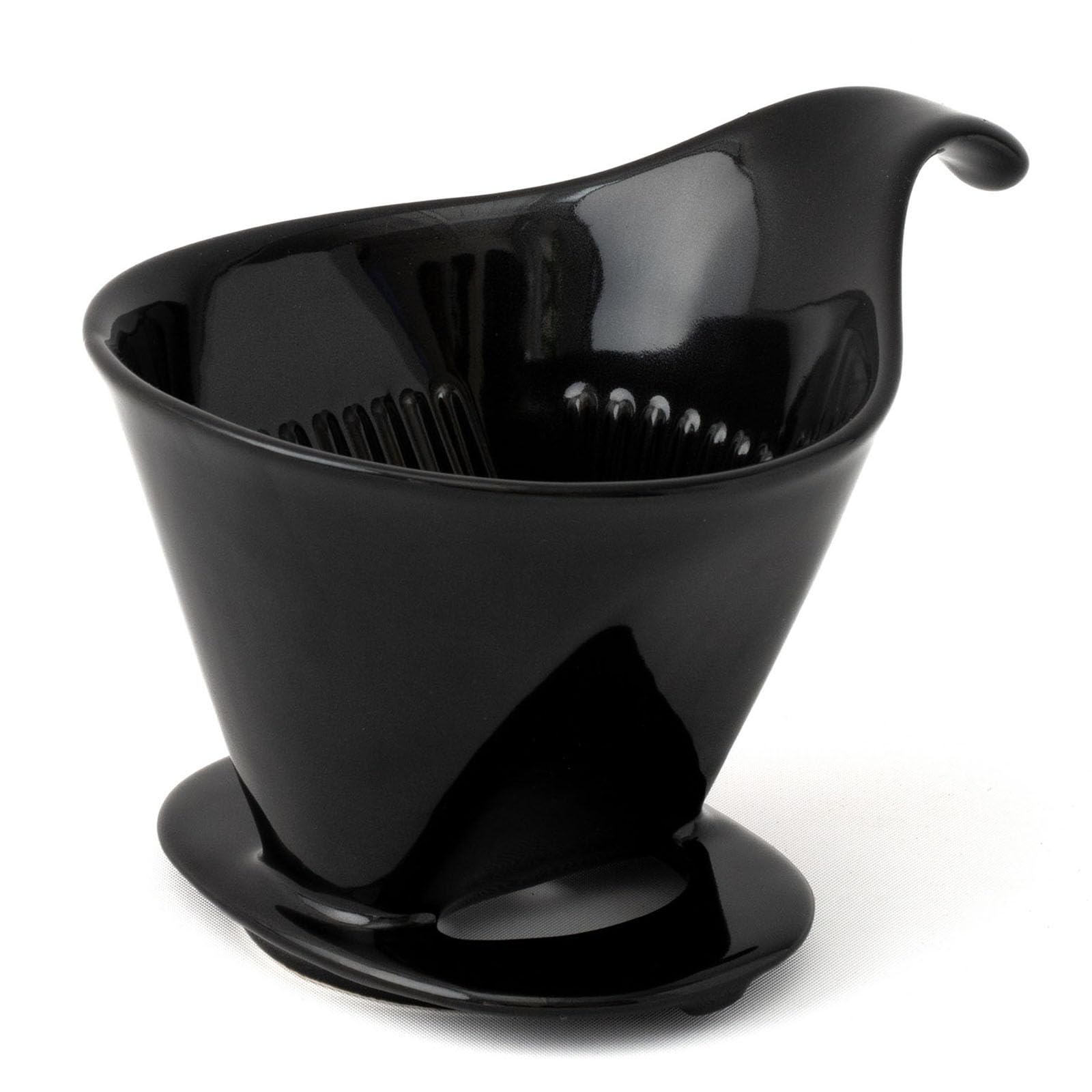 ZERO JAPAN - Bee House Pour Over Coffee Dripper - Ceramic Coffee Maker with Elegant Peek Hole, Drip Cone Brewer Coffee Gifts, Brewing Accessories - Black, Standard Size