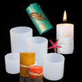 4 Pack Round Candle Resin & Chocolate Silicone Mold - 3D Cylinder & Handmade Candle & Soap Mold