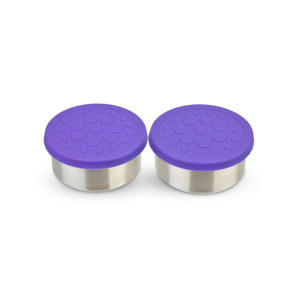 LunchBots 2.5 oz Stainless Steel Condiment Containers 2pk Purple