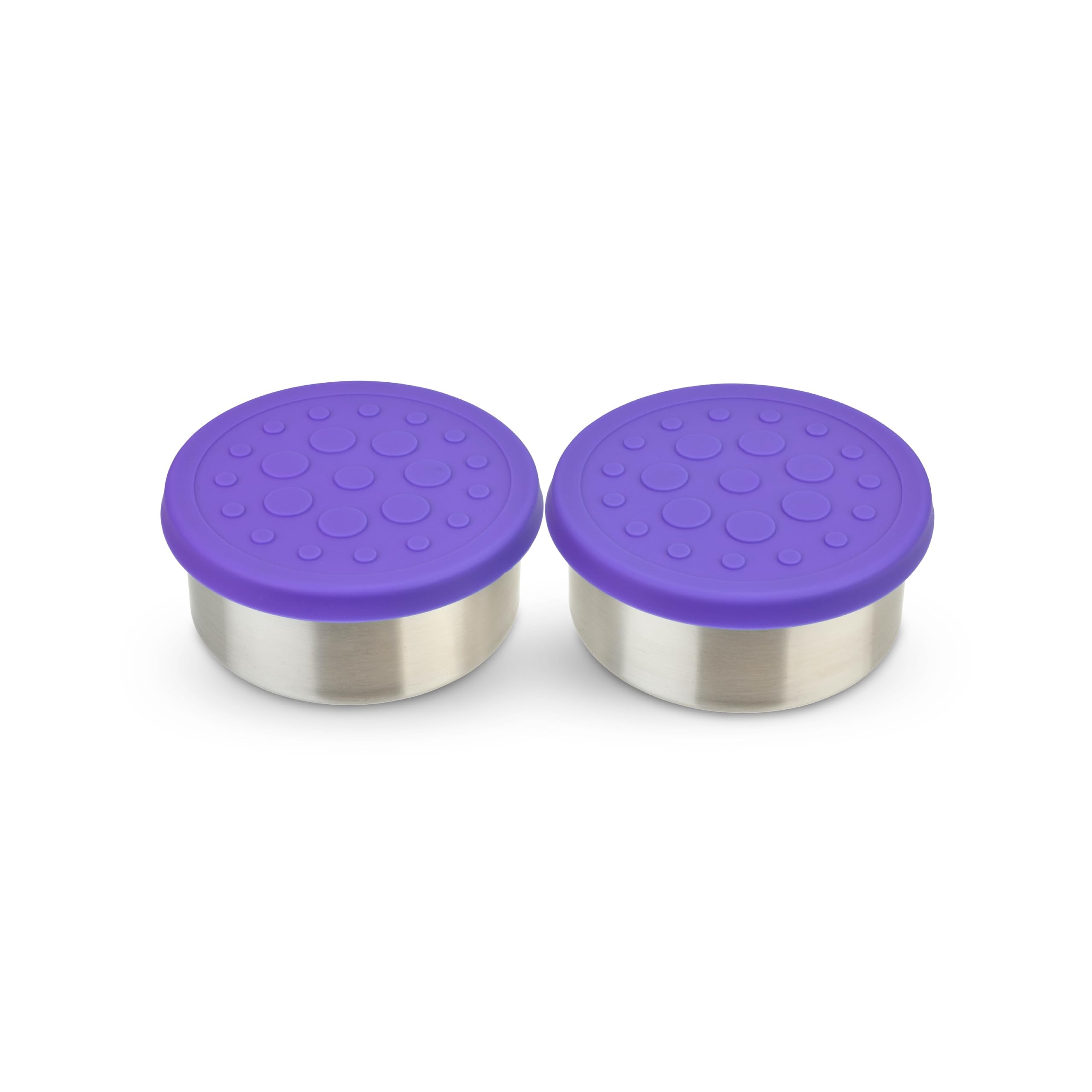 LunchBots 2.5 oz Stainless Steel Condiment Containers 2pk Purple