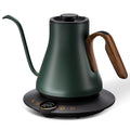 Cocinare Gooseneck Electric Kettle, ±1°F Precise Temperature Control, 1500W Fast Heating, Pour Over Coffee & Tea Kettle with Brew Timer & Keep Warm, Stainless Steel, 0.9L (Delacroix Green)