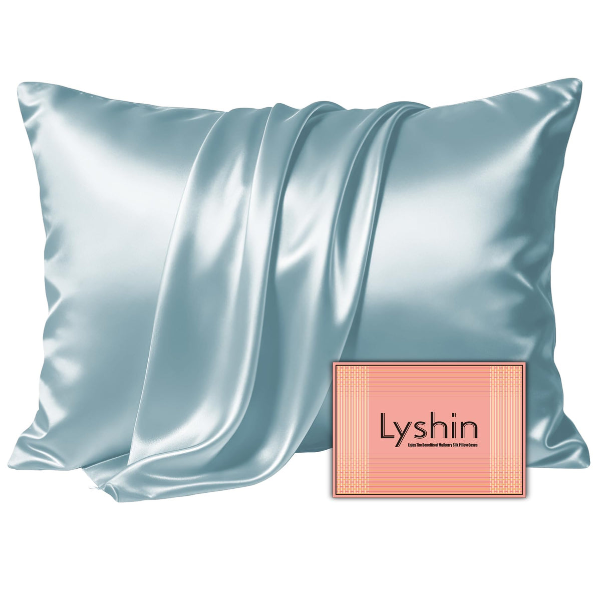 LYSHIN Silk Pillow Cases Standard Size with Hidden Zipper, Leopard