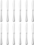 New Star Foodservice Bead Pattern Stainless Steel Dinner Knife, 8.5-Inch, Set of 12, Commercial Grade