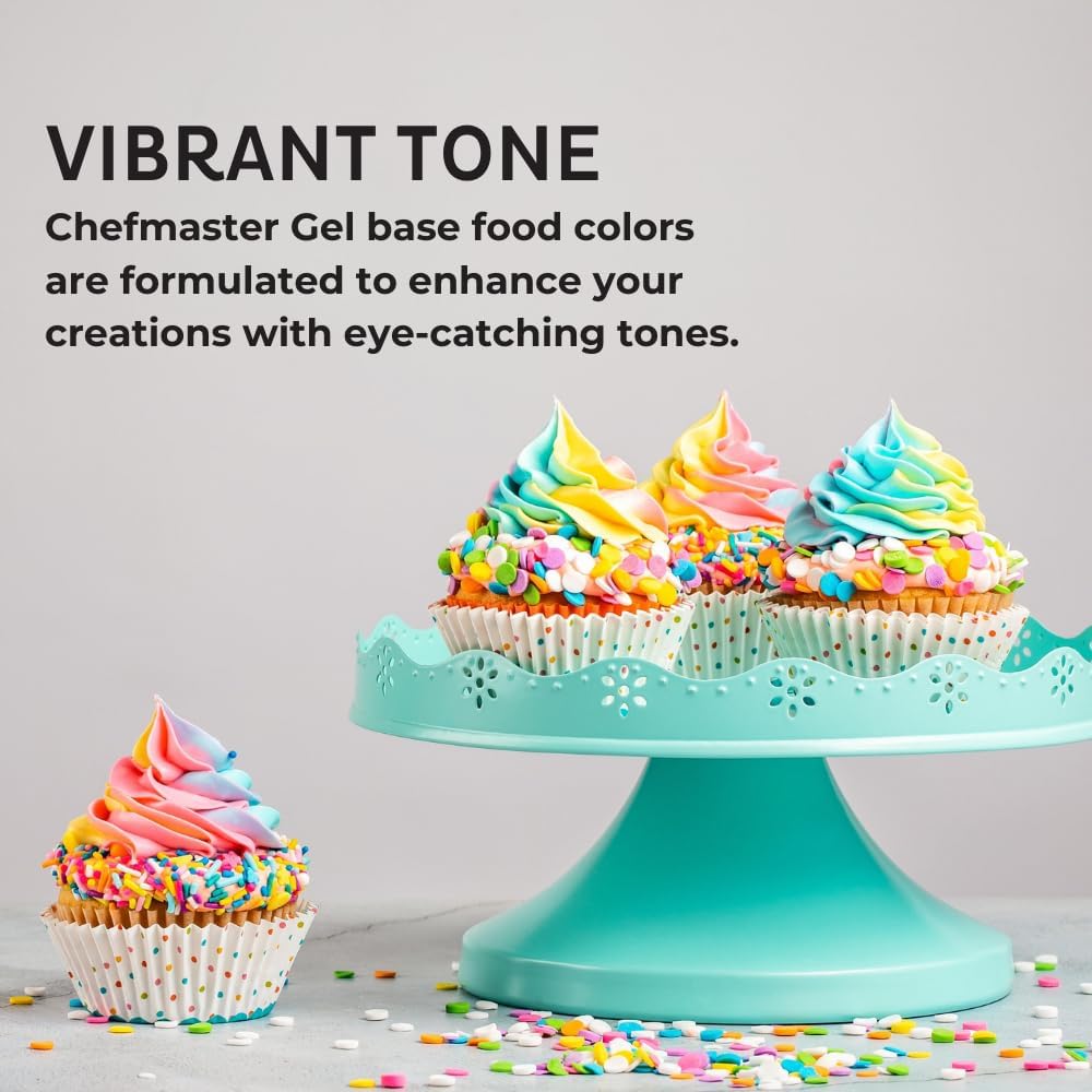 Chefmaster Buckeye Brown Gel Food Coloring | Vibrant Color | Professional-Grade Dye for Icing, Frosting, Fondant | Baking & Decorating | Fade-Resistant | Easy-to-Use | Made in USA | 20 oz