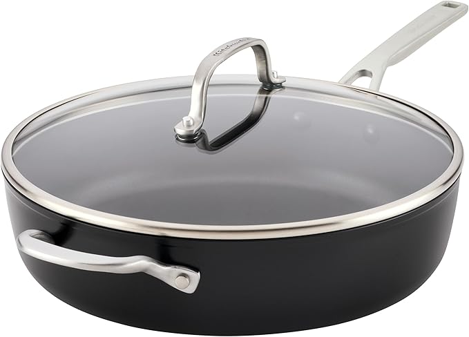 KitchenAid Hard-Anodized Nonstick Saucepan with Lid, 2-Quart