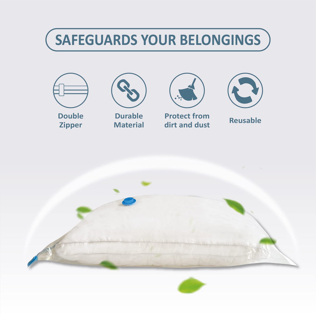 Roomimaster Vacuum Storage Bags, Vacuum Seal Space Saver Bags for Clothing, Travel Lugggage, Carry-on, Blankets, Comforters, Pillow, Bedding, 10 Combo