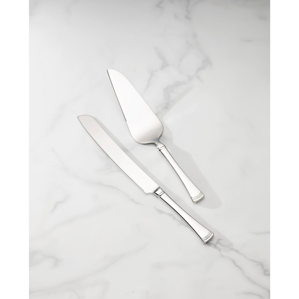 Lenox Portola Silverware Cake Knife & Server Dessert Set, 2-Piece, Flatware
