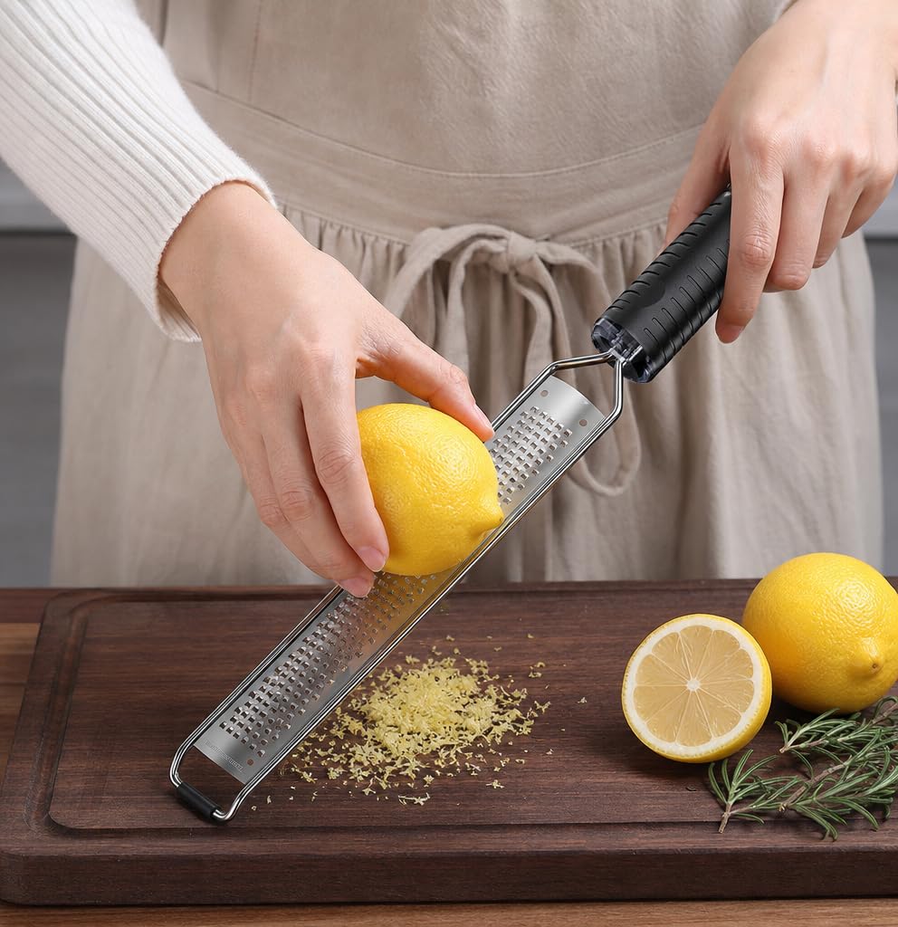 Lemon Zester, Cheese Grater for Parmesan,Ginger, Garlic, Nutmeg, Chocolate,15 inch