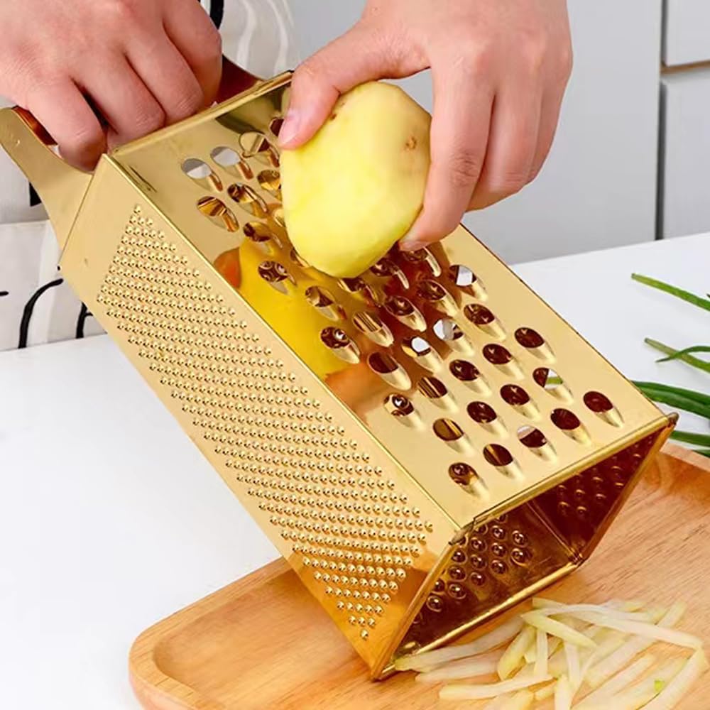 Eitonbu Stainless Steel 4 Sides Multifunctional Grater Slicer with Handle