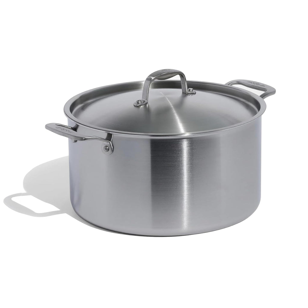 Made In Cookware - 12 Quart Stainless Steel Stock Pot With Lid - 5 Ply Stainless Clad - Professional Cookware - Crafted in Italy - Induction Compatible