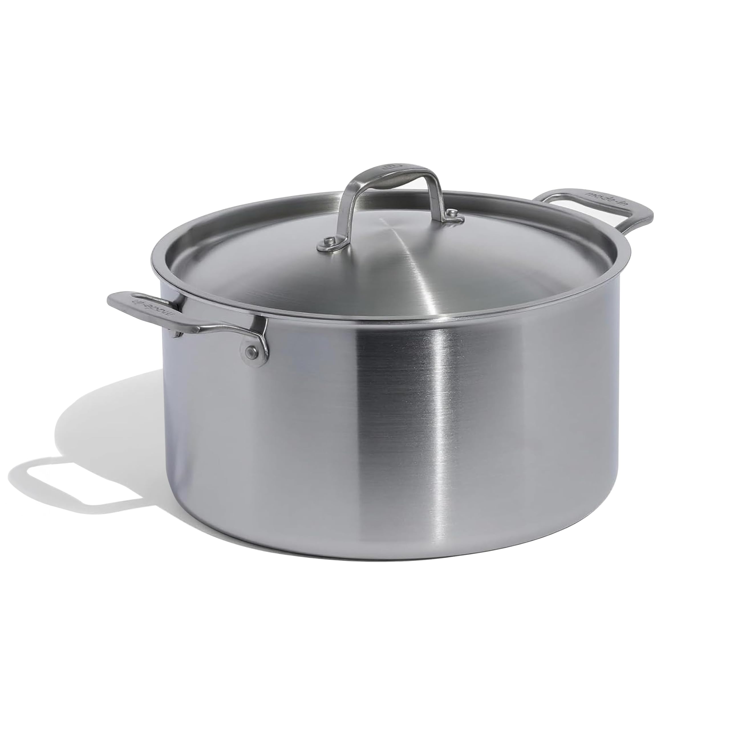 Made In Cookware - 12 Quart Stainless Steel Stock Pot With Lid - 5 Ply Stainless Clad - Professional Cookware - Crafted in Italy - Induction Compatible