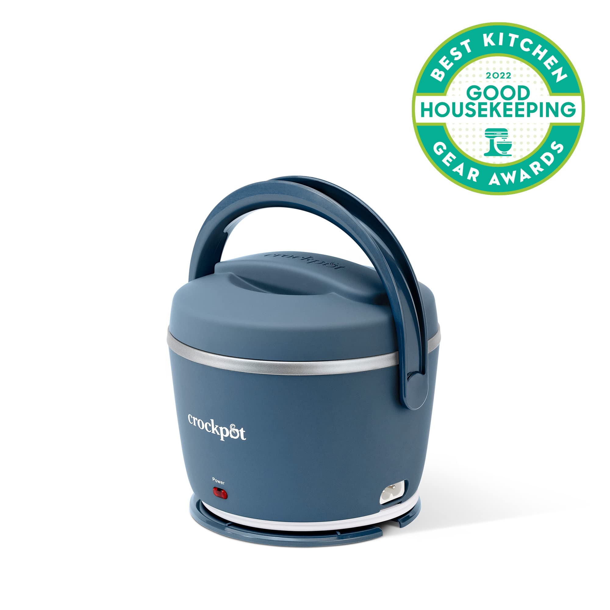 Crock-Pot 20oz Portable Electric Food Warmer, Personal Lunch Box Keeps Food Spill-Free & Warm, Ideal for Travel, Work, Car, On-the-Go, Dishwasher-Safe, Giftable, Faded Blue