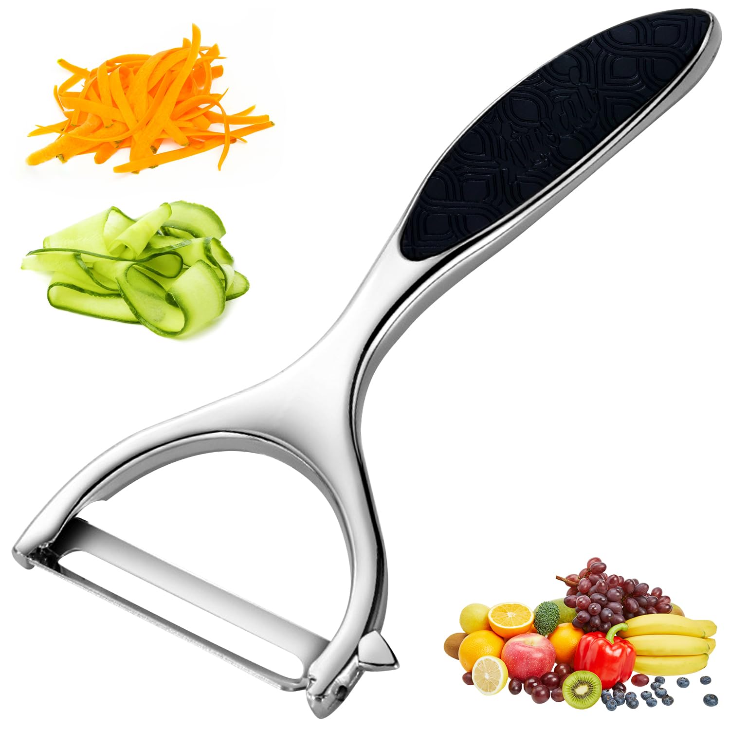 Vegetable peelers for Kitchen, Y shaped peeler for Vegetables, Fruits, Potatoes with Ergonomic Grip, 1 Pack