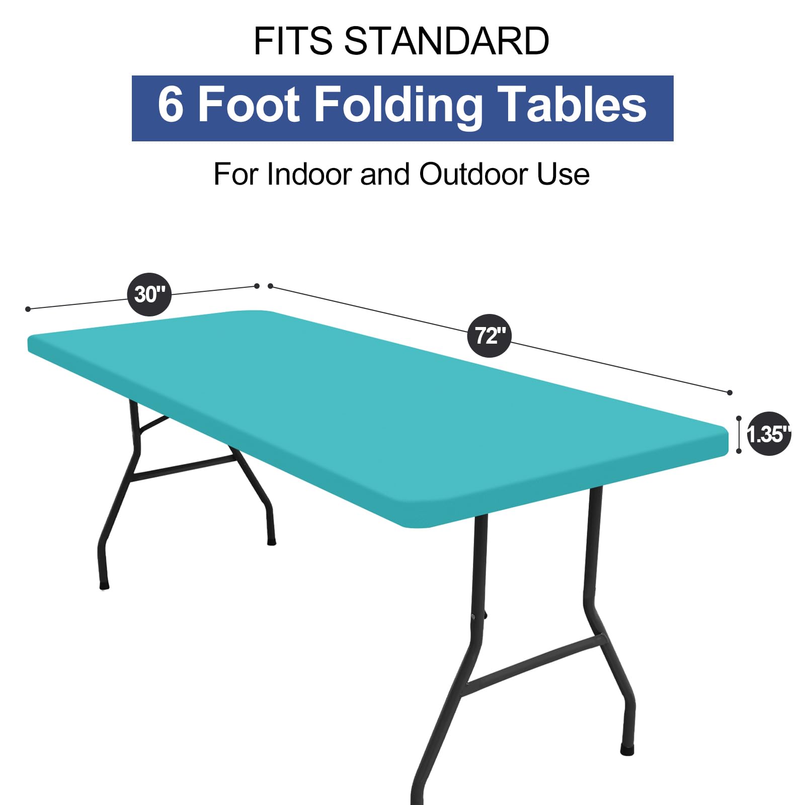 homing Rectangle Table Cloth Cover 6 Foot Elastic Fitted Tablecloth