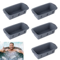 5Pcs Extra Large Ice Block Mold, Grey Silicone Ice Block Molds for Ice Bath Tub, Big Ice Cube Molds for Ice Bath, Ice Maker for Cold Plunge or Coolers, Ice Tray Accessories for Ice Bath Chiller
