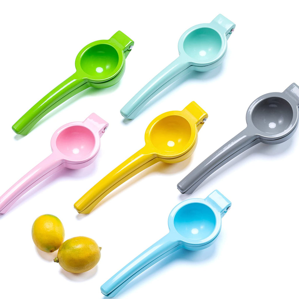 Y-ME Manual Juicer Citrus Lemon Squeezer, Fruit Juicer Lime Press Metal, Professional Hand Juicer Kitchen Tool(Pink）