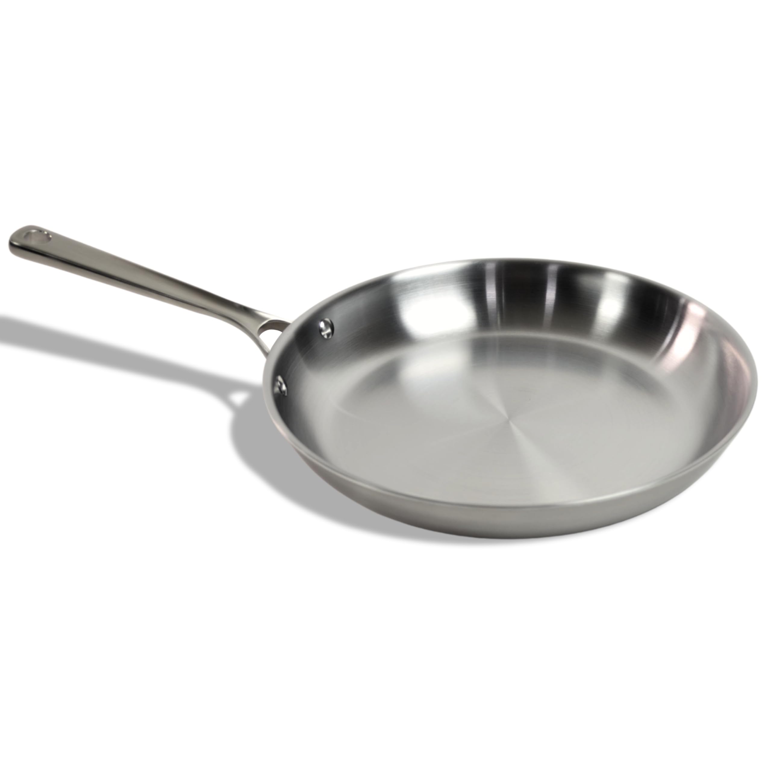STRATA Carbon Steel Clad 12.5" Frying Pan Skillet, 3-Ply Carbon Steel Cookware with Aluminum Core, Lightweight (3.0 lbs), Even Heating, Stick-Resistant When Seasoned, Versatile & Fast-Heating