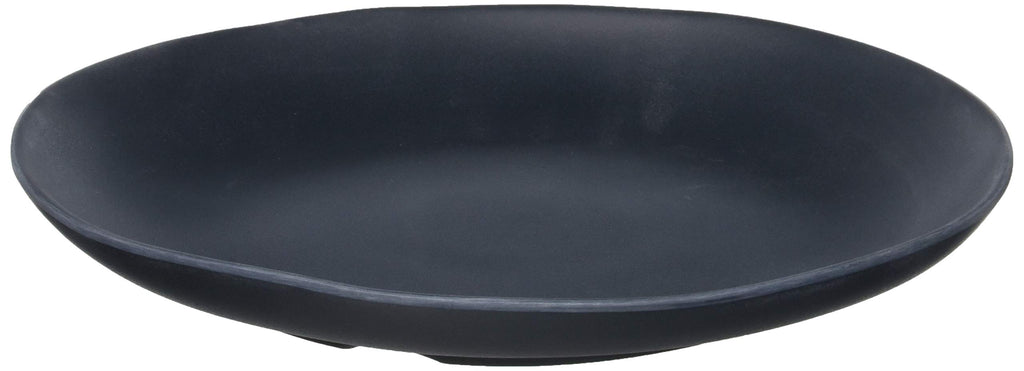 Carlisle FoodService Products Ridge Reusable Plastic Plate Dinner Plate for Home and Restaurant, Melamine, 10.5 Inches, Slate, (Pack of 12)