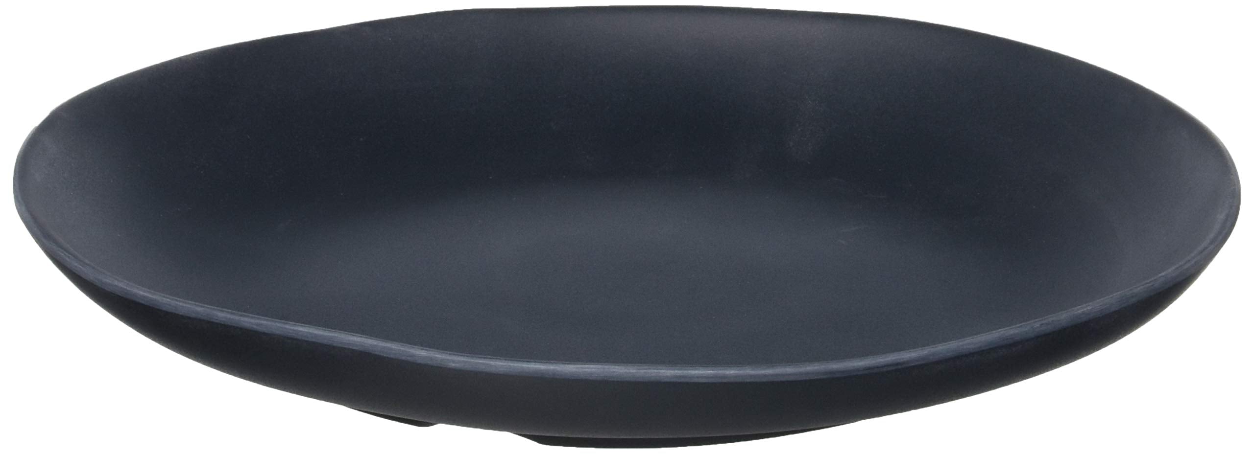 Carlisle FoodService Products Ridge Reusable Plastic Plate Dinner Plate for Home and Restaurant, Melamine, 10.5 Inches, Slate, (Pack of 12)