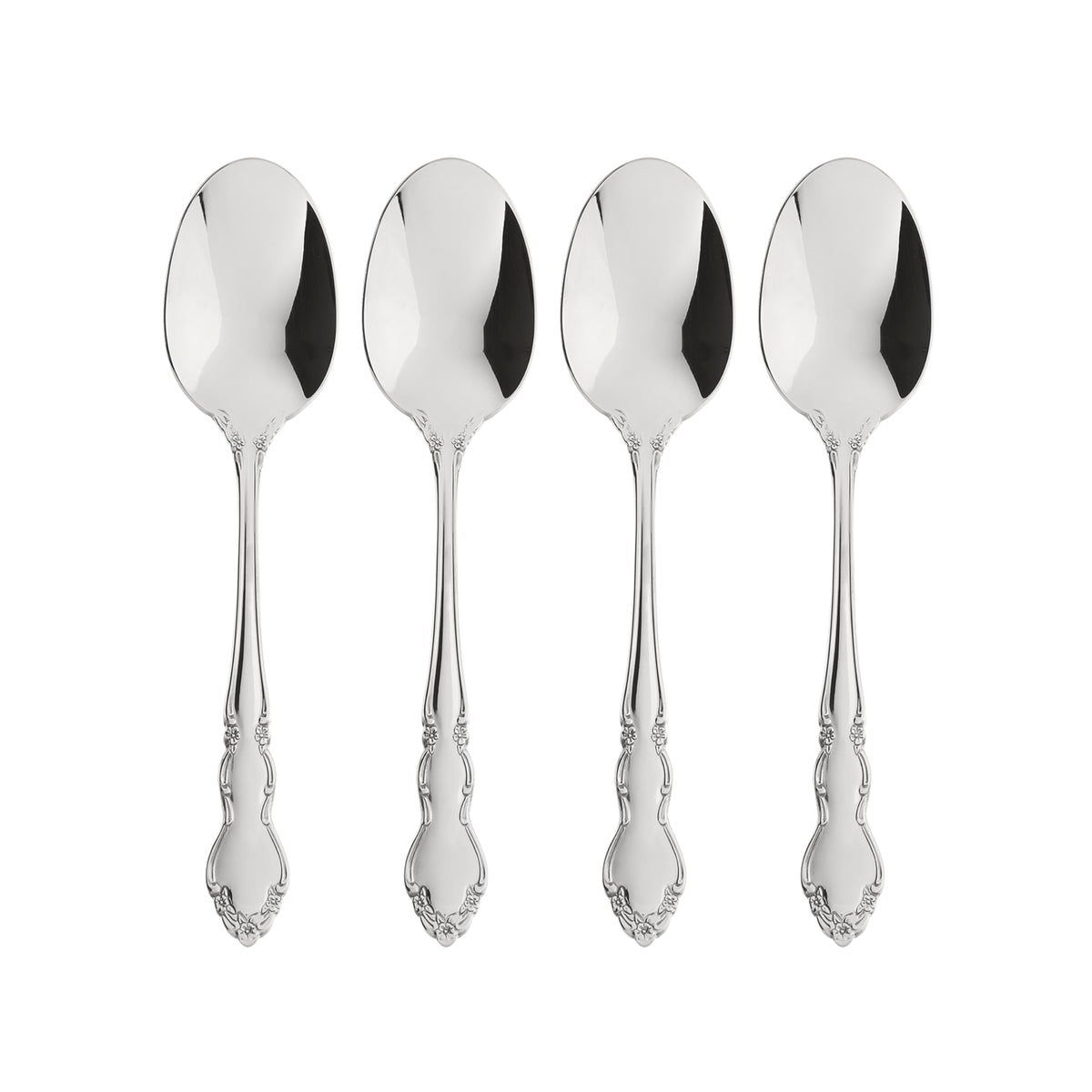Oneida Dover Fine Flatware Salad Forks, Set of 4, 18/10 Stainless Steel, Silverware Set, Dishwasher Safe
