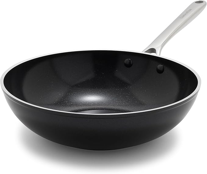 Lumenflon Orfeo 10 Piece Nonstick Cookware Set, Made in Italy, Diamond Ceramic PFAS-Free Pots & Pans, Induction Ready, Scratch Resistant, Laser-Fused Surface for Durability, Dishwasher Safe