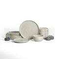 Stone Lain Mirella 16-Piece Dinnerware Set Stoneware, Borosilicate Glass, Beige