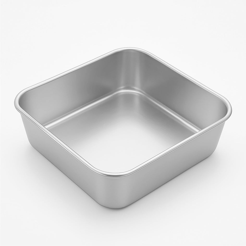 LIANYU 6 Inch Square Baking Cake Pan, Stainless Steel Brownie Bread Pan