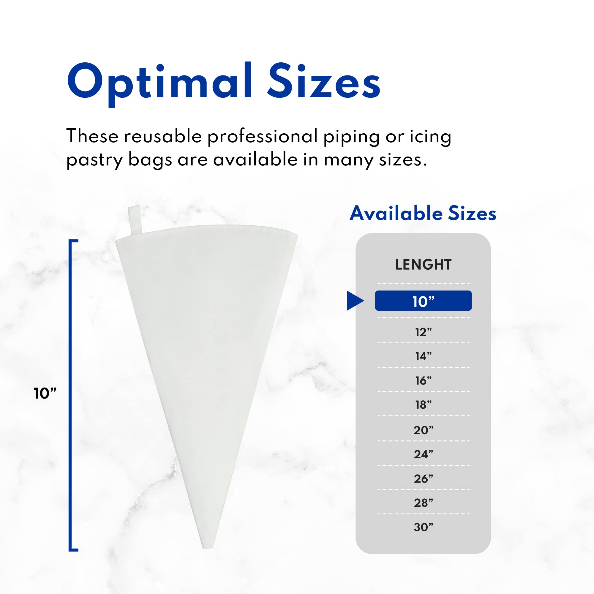 New Star Foodservice 10 Inch Bakery-Grade Plastic Pastry Bag, Reusable Cake Decorating and Piping Bag