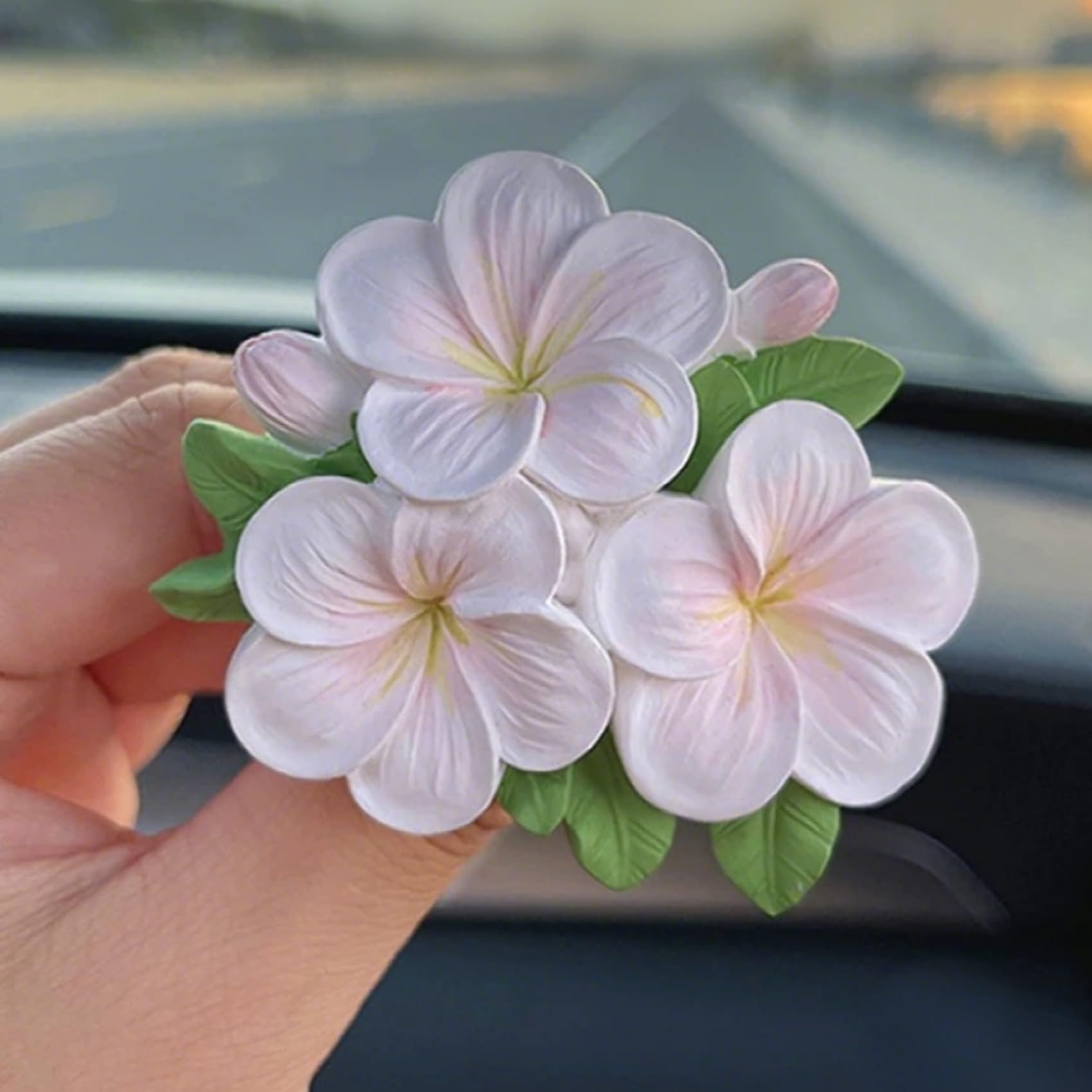 MGLIFEUL 2Pcs Frangipani Flower Candle Wax molds Silicone Shapes for Wax Candles Making Valentine Flower Silicone Large Candle Wax Making molds for Candles moldes de silicona Flores para velas