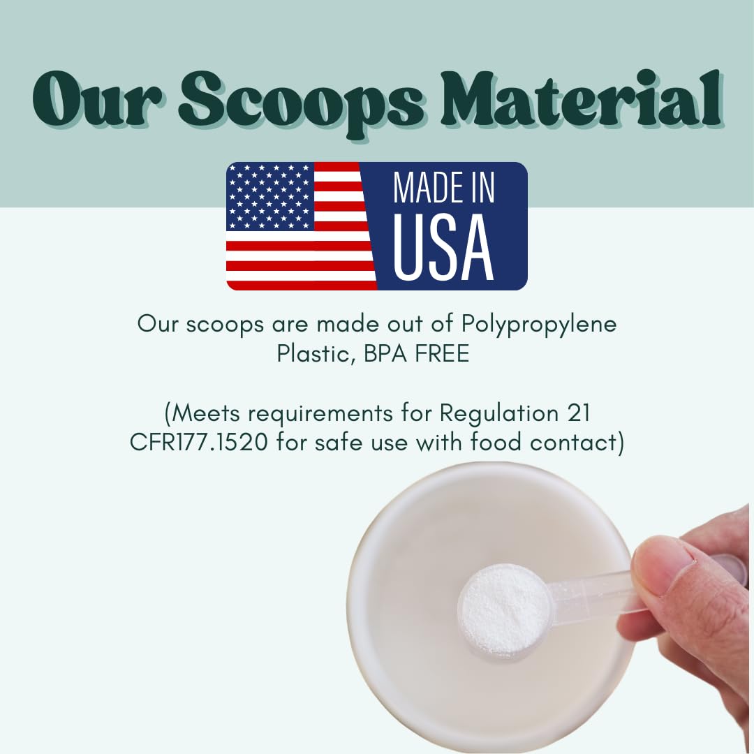 Supplement and Supply 25 mL (5 Teaspoon) Long Handle Plastic Measuring Spoon for Coffee, Protein Powder, Pet Food, Spices, Grains, Dry Goods – Food-Grade BPA-Free (Pack of 25)