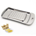 Stainless Steel Ginger Grater, Lemon Zester, Cheese Grater with Wasabi Garlic Grinding Tool for Sushi, Sashimi, Tempura, Silver