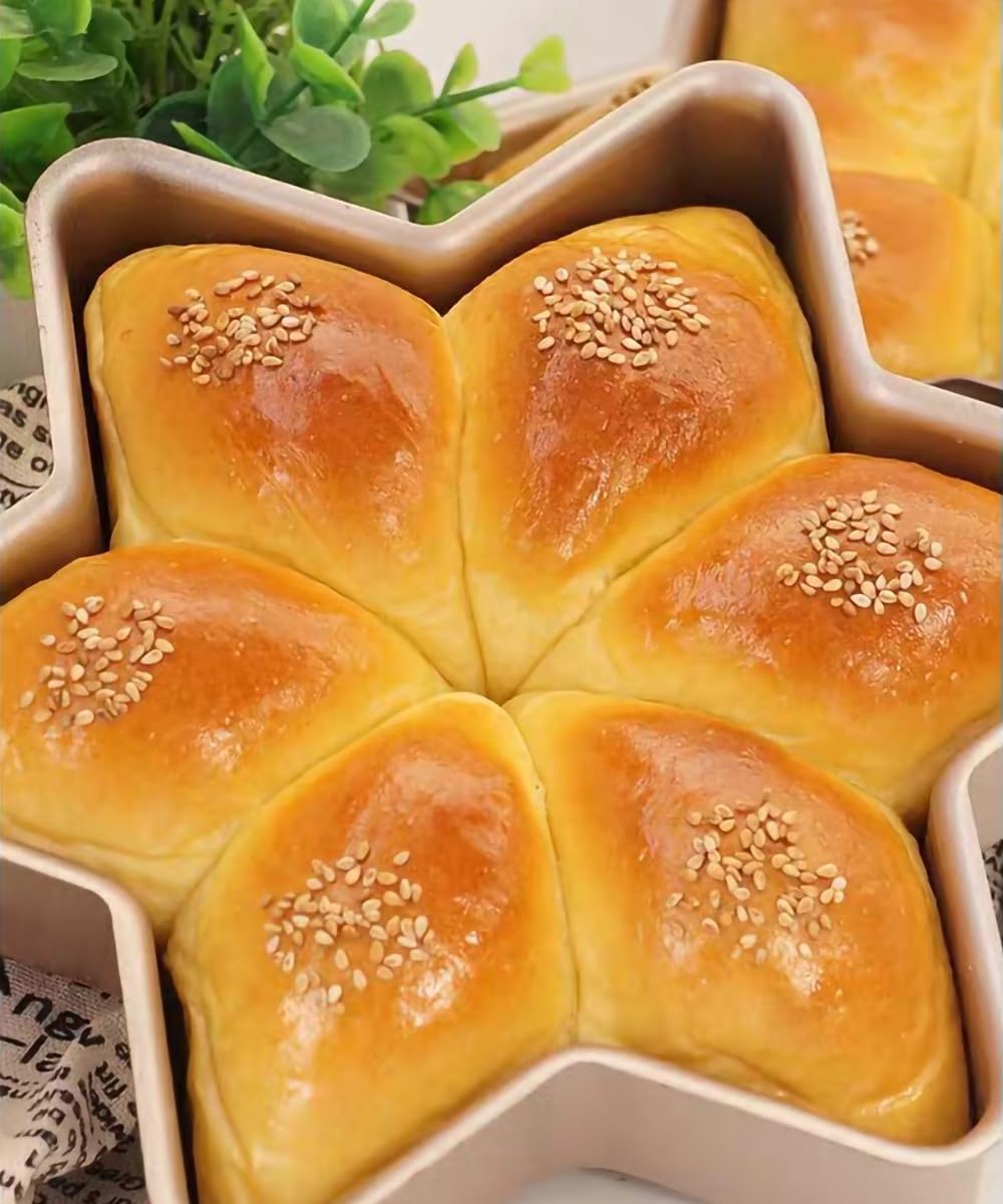 Makidar Specialty Forms NonStick Baking Tray Shaped Cake Bread Pizza Baking Pan Golden Carbon Steel