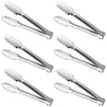 Serving Tongs,Buffet Tongs, ACAUTO Stainless Steel Food Tong Serving Tong Small Serving Tongs Stainless Steel Mini Appetizer Tongs, Set of 6 (7 Inch)