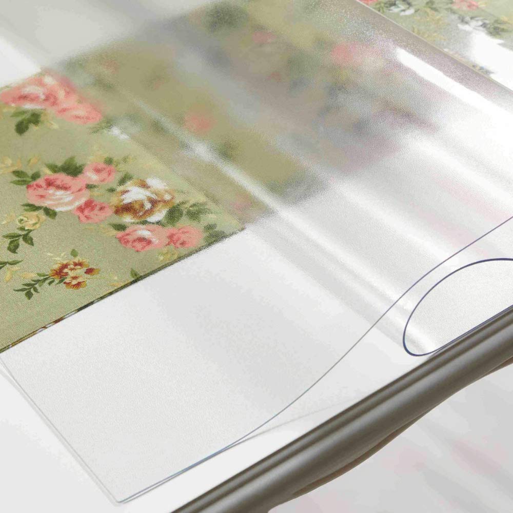 NECAUX Frosted PVC Table Cover Protector 56 x 56 Inch 1.5mm Thick