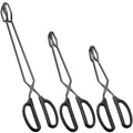 HINMAY 10" 12" 16" Stainless Steel Kitchen Scissor Tongs Set, Set of 3