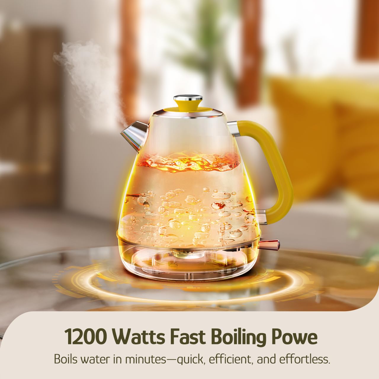 Hazel Quinn X Eduardo Recife Retro Electric Kettle with Thermometer, Floral
