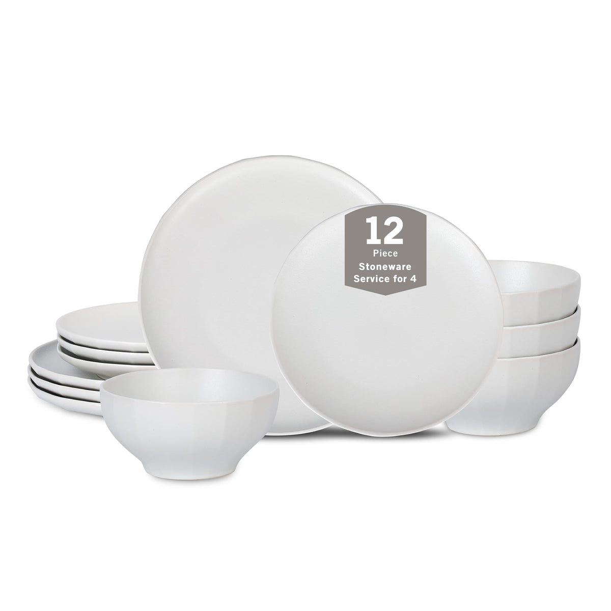 Stone Lain Rio 4-Piece Pasta Bowl Set Stoneware, Black