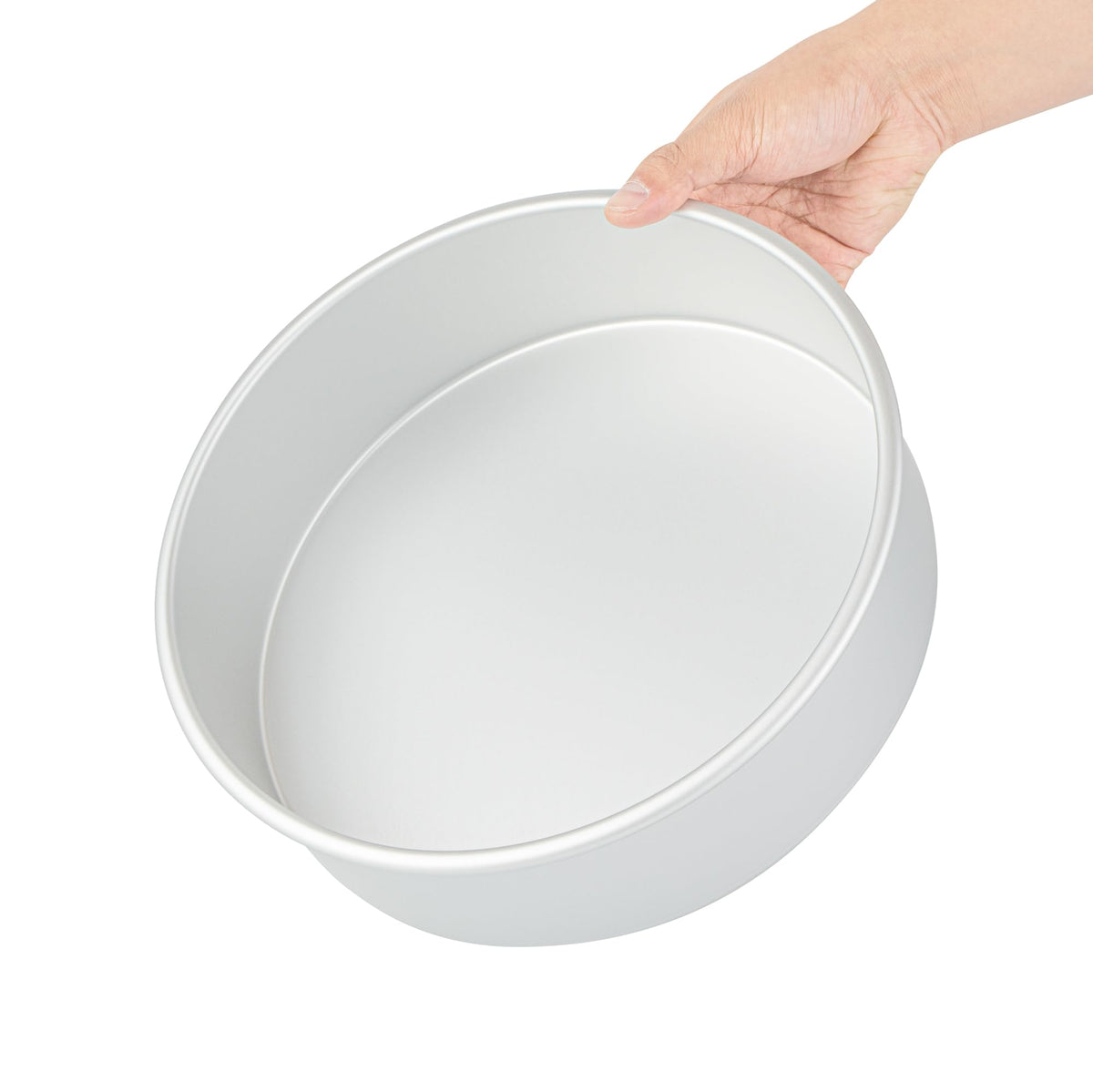 Restaurantware-Met Lux 10 x 3 Inch Straight-Sided Baking Tins, 12 Round Cake Pans - Oven-Ready, Freezable, Anodized Aluminum Round Baking Pans, Greaseproof, For Layer Birthday Cakes